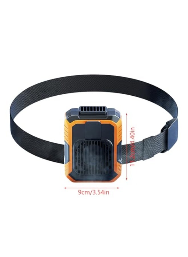 NIBEMINENT Waist Fan, Outdoor Personal Fan with 3 Wind Speeds, ABS, Silicone Cooling Device with Flashlight for Cycling, Hiking, Camping, Outdoor Sports, Farm, Kitchen, Warehouse, 9x11.2cm - Image 5