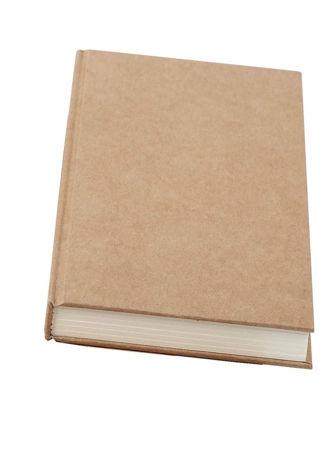INNAXA مفكرة إيناكسا ذات غلاف مقوى، دفاتر فارغة، مقاس A5 (6 × 8)، دفتر ملاحظات ذو صفحات فارغة، دفتر رسم ذو غلاف مقوى بدون سطور، ورق سميك 120 جرامًا للمتر المربع، 80 ورقة/160 صفحة لكل دفتر، (بني، A5-عادي) - Image 1