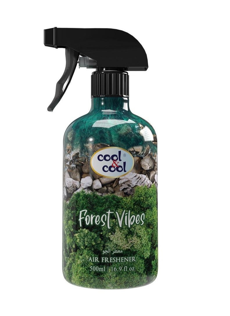 Cool & Cool Cool & Cool Air Freshener Forest Vibes 500 ML - Long-Lasting, Safe, Non-Toxic, Refreshing & Soothing Scent, Mood-Enhancing, Odor Eliminator  - Image 1