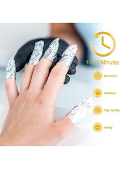 Ant 100-Piece Aluminium Foil Wraps Nail Polish Remover Tool, with Pre-attached Lint Free Pads, Remover for Acrylic/UV/Gel Soaks  - Image 4