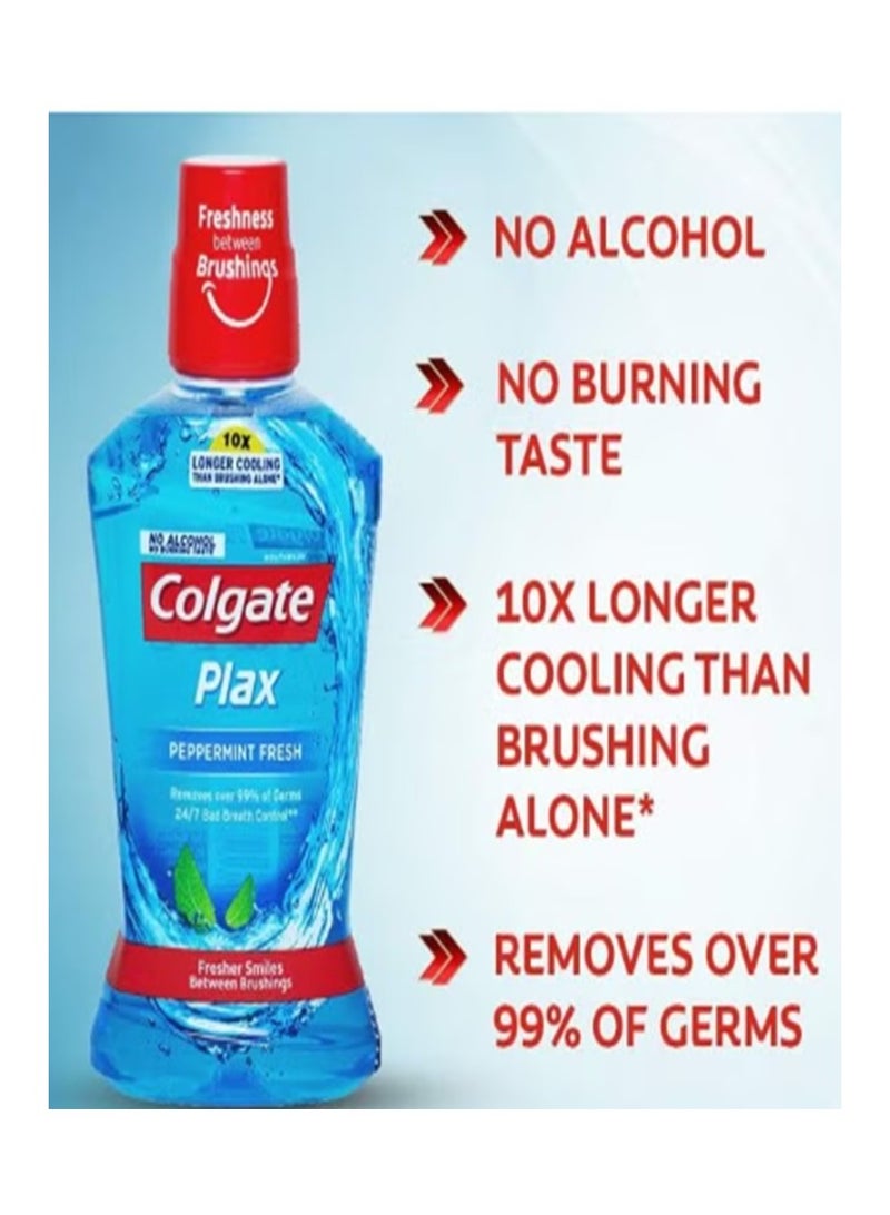كولجيت غسول الفم برائحة النعناع القوي أزرق 500ملليلتر - Image 2