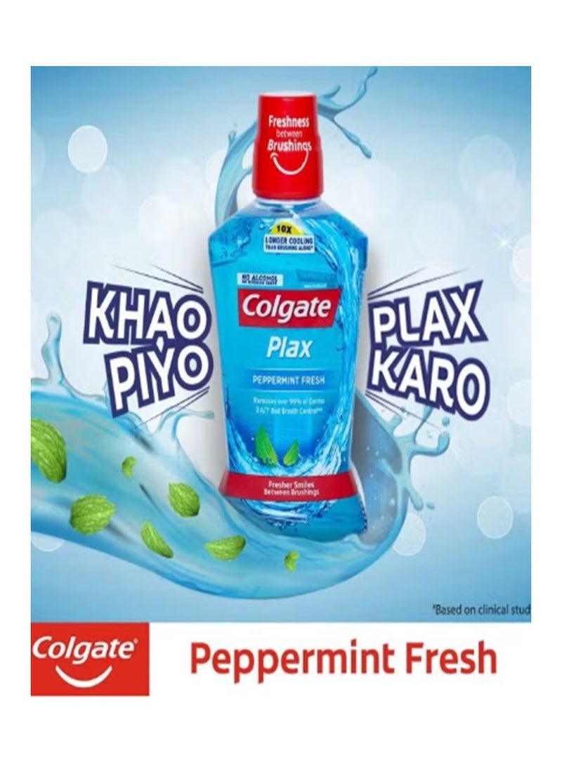 كولجيت غسول الفم برائحة النعناع القوي أزرق 500ملليلتر - Image 3