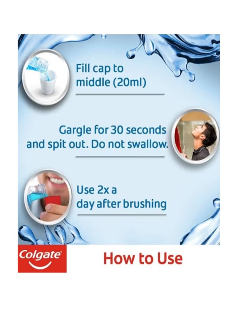 كولجيت غسول الفم برائحة النعناع القوي أزرق 500ملليلتر - Image 4