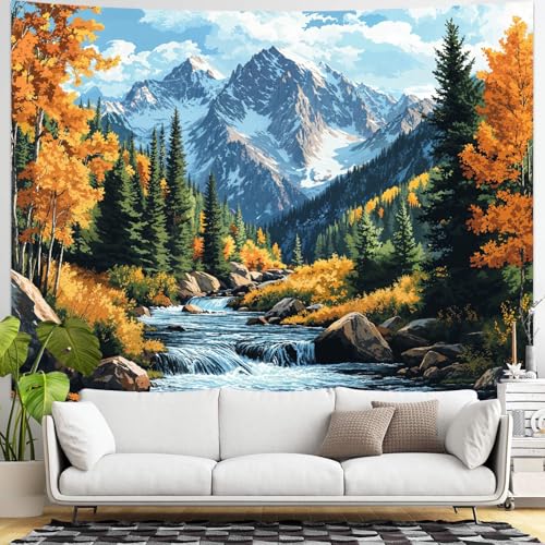 kampdream Landscape Tapestry, Scenery Art Wall Tapestries, Nature Wall Decor for Bedroom Living Room Backdrop Colorado Peak Mountain Art 36×48 inches - Image 2
