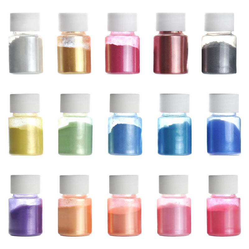 SEISSO Mica Powder 15 Colors Epoxy Resin Dye Set Natural Pigment Powders Dyes for Epoxy ResinDIY CosmeticSoapPaintNail Arts PolishSoy Wax Candle Making 10g035oz