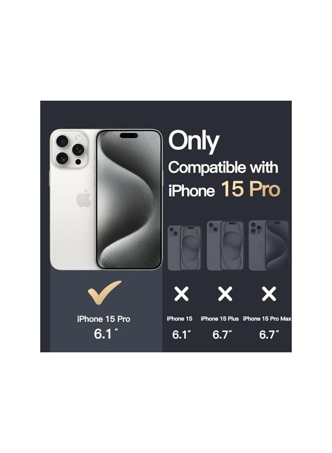 JETech Case for iPhone 15 Pro 6.1-Inch, Non-Yellowing Shockproof Phone Bumper Cover, Anti-Scratch Clear Back (Clear) - Image 2