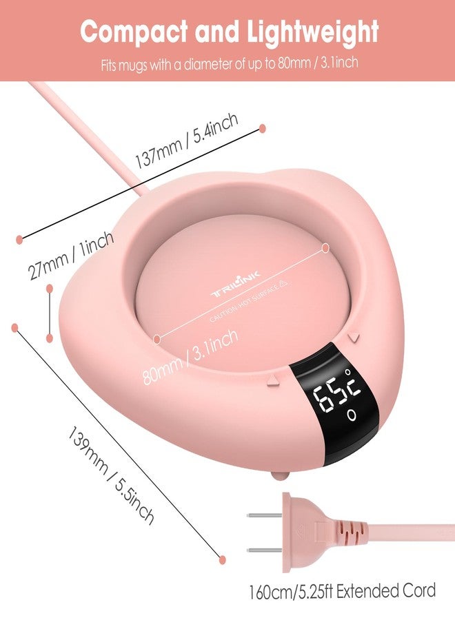 TriLink Coffee Mug Warmer for Desk, Cup Warmer with Auto Shut Off, Mug Warmer Plate for Coffee, Milk, Tea, Beverage - Mug Heater for Travel, Home and Office (Pink) - Image 4