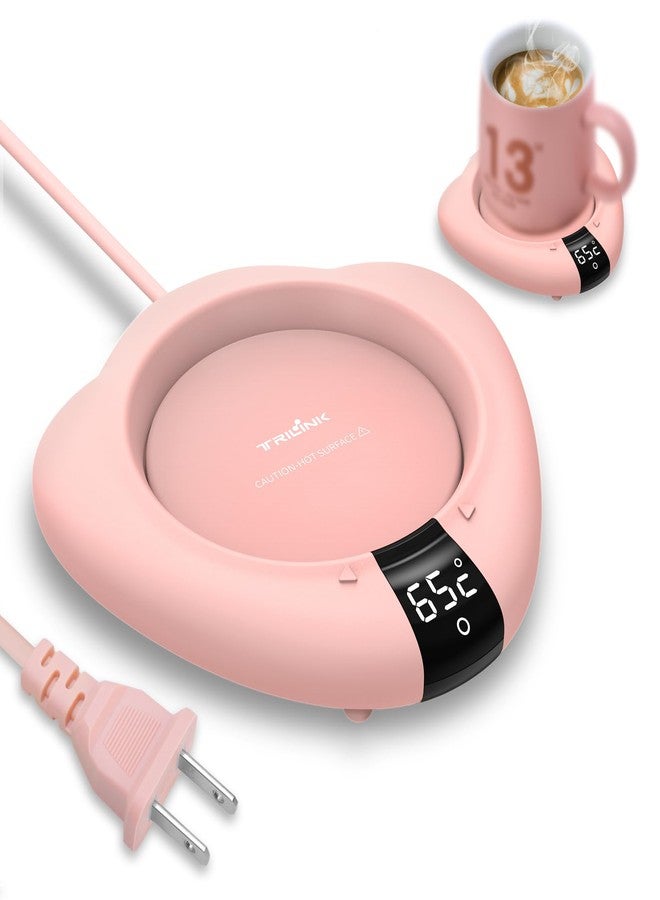 TriLink Coffee Mug Warmer for Desk, Cup Warmer with Auto Shut Off, Mug Warmer Plate for Coffee, Milk, Tea, Beverage - Mug Heater for Travel, Home and Office (Pink) - Image 1