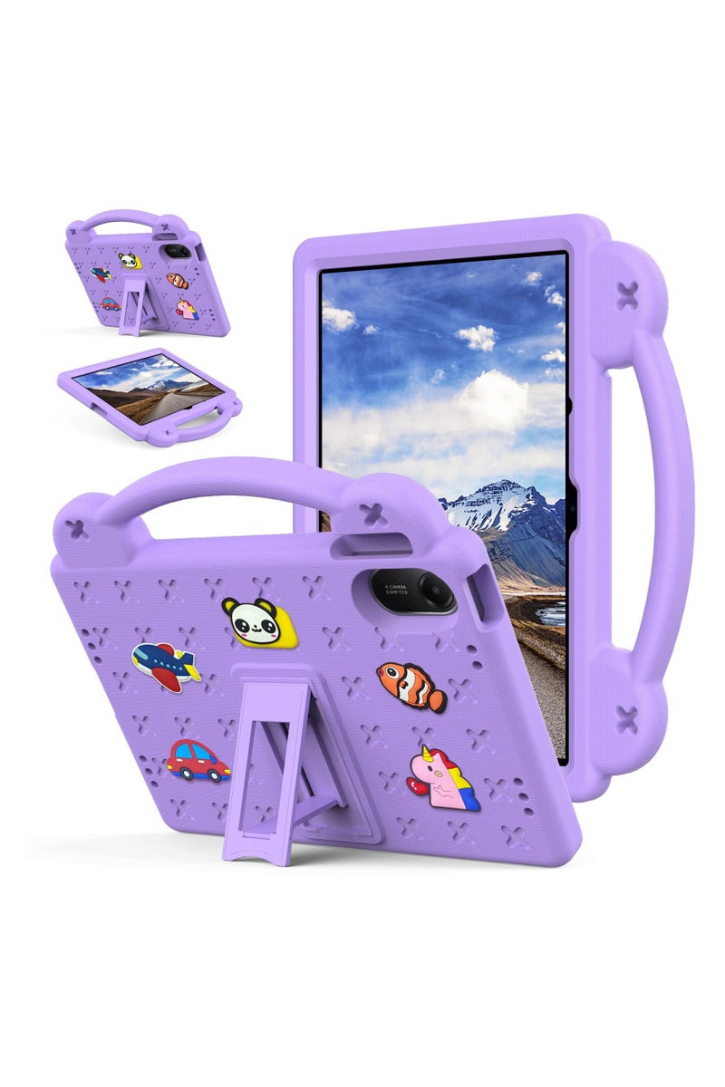 عام "غطاء واقي مناسب للأطفال متوافق مع لوح Xiaomi Redmi Pad 2 11 (2025) - حافظة لوحية مخصصة للأطفال، مصنوعة من مادة EVA المضادة للصدمات مع مقبض حامل."