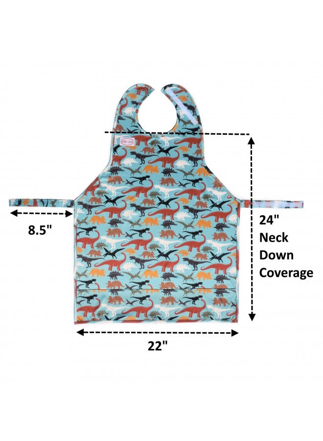 BIB-ON بيبي-أون XL، مزيج من المريلة والمئزر لتغطية كاملة للأطفال، للأعمار من 3 سنوات وما فوق. (كعكة الفتاة العزيزة) - Image 4