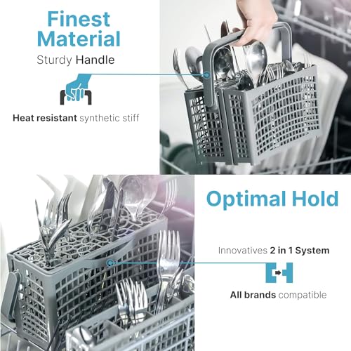 Plemont Original Dishwasher Cutlery Basket | 9x3.5x2in | Silverware Basket with Heat-Resistant Plastic - Image 4