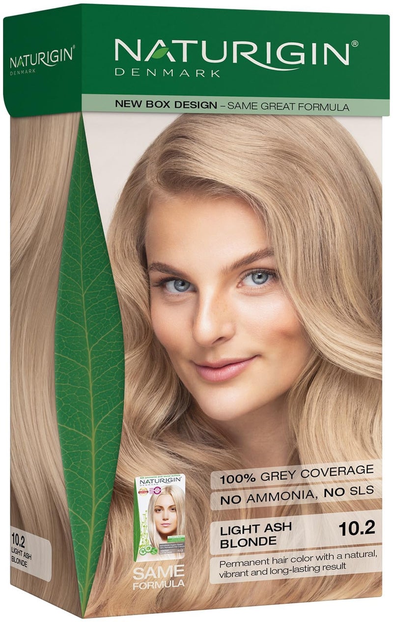 Naturigin Permanent Hair Color for Women - 10.2A Light Ash Blonde, Ammonia-Free Vegan Hair Dye with 100% Gray Coverage, Long-Lasting, Nourishing & Salon Quality Results - Image 1