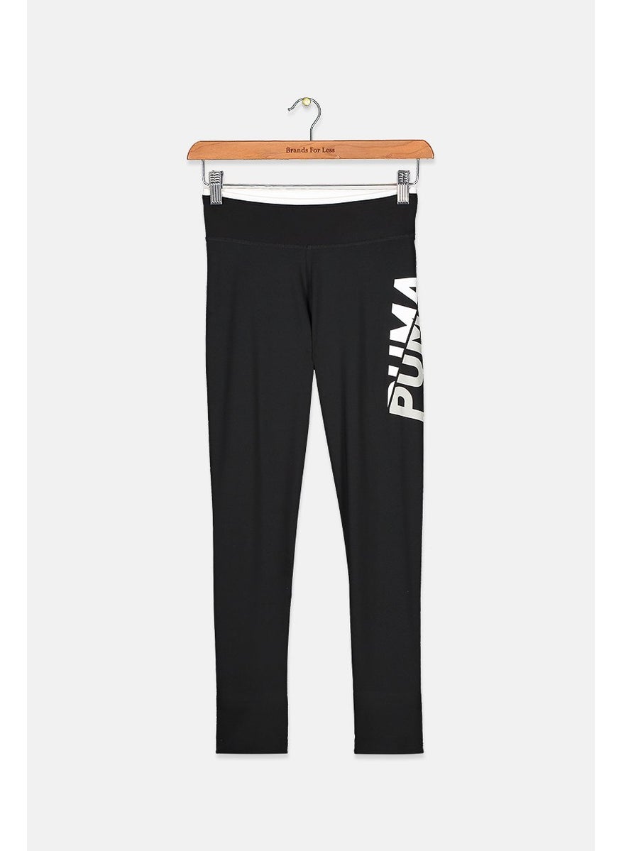 PUMA Kid Girls Sportswear Fit Pull On Outdoor Legging, Black  - Image 1