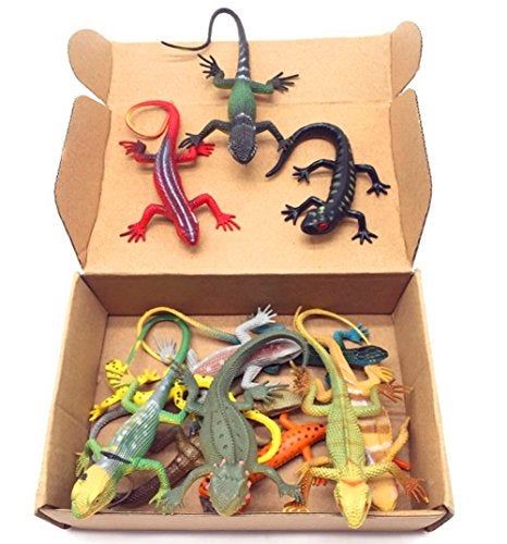 Guaishou Artificial Model Reptile Lizard Animal Figures Kids Gift 12pcs - Image 1