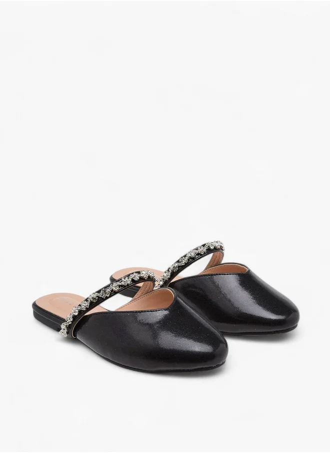 Celeste Girls' Embellished Slip-On Mules