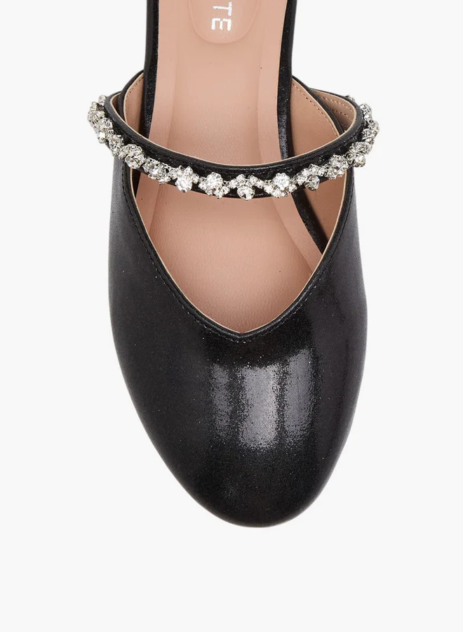 Celeste Girls' Embellished Slip-On Mules