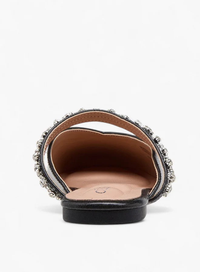 Celeste Girls' Embellished Slip-On Mules