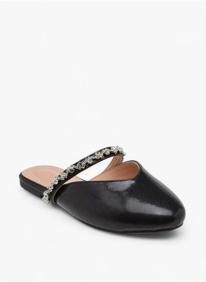 Celeste Girls' Embellished Slip-On Mules