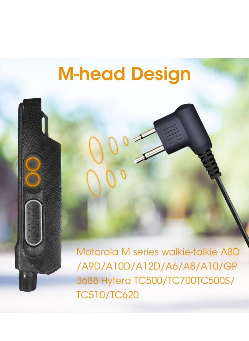 Generic - Walkie Talkie Earpiece Headset, 3.5mm/2.5mm 2-Pin G Shape Walkie Talkie Headset with Hytera TC500/TC700/TC510 Motorola Walkie Talkie Ear Piece for Security Bodyguard - Image 1