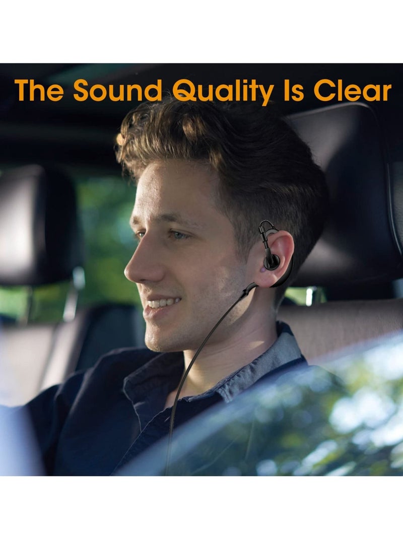 Generic - Walkie Talkie Earpiece Headset, 3.5mm/2.5mm 2-Pin G Shape Walkie Talkie Headset with Hytera TC500/TC700/TC510 Motorola Walkie Talkie Ear Piece for Security Bodyguard - Image 1