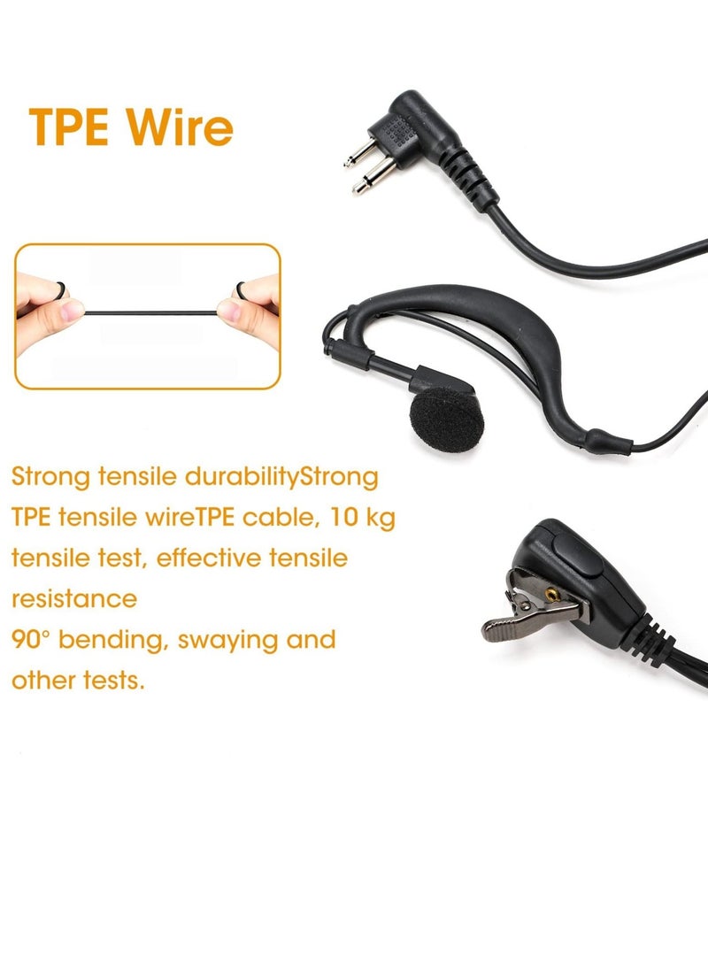 Generic - Walkie Talkie Earpiece Headset, 3.5mm/2.5mm 2-Pin G Shape Walkie Talkie Headset with Hytera TC500/TC700/TC510 Motorola Walkie Talkie Ear Piece for Security Bodyguard - Image 1