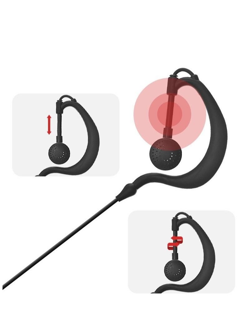 Generic - Walkie Talkie Earpiece Headset, 3.5mm/2.5mm 2-Pin G Shape Walkie Talkie Headset with Hytera TC500/TC700/TC510 Motorola Walkie Talkie Ear Piece for Security Bodyguard - Image 1