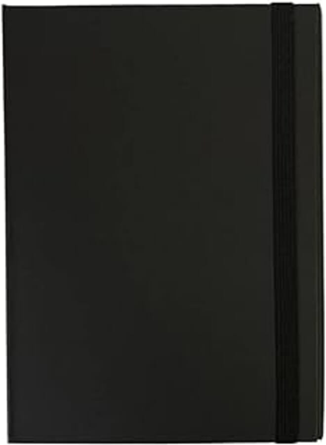 Lined craft Papers Memo 11 * 15 cm with sticky notes, sticky label arrows, ruler and a pen - 11 * 15cm Black (MP15)