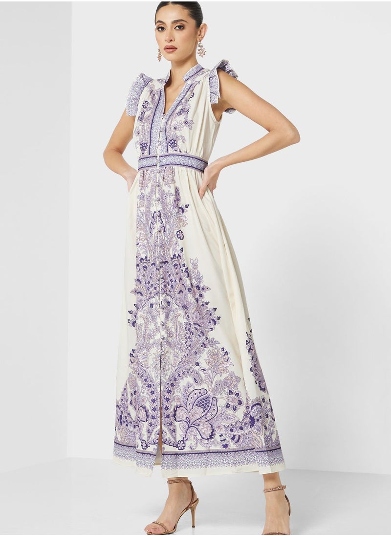 Khizana Printed A-Line Dress  - Image 4