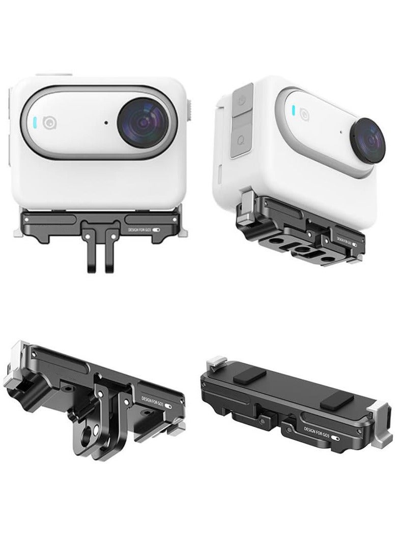 SOLARAE Magnetic Quick Release Mount Fit for Insta360 GO 3, Magnetic Mount Foldable Adapter, Magnetic Accessories Camera Mount, Conversion Adapter Tripod, Anti-Scratch Impact-resistant Easy Installation - Image 1