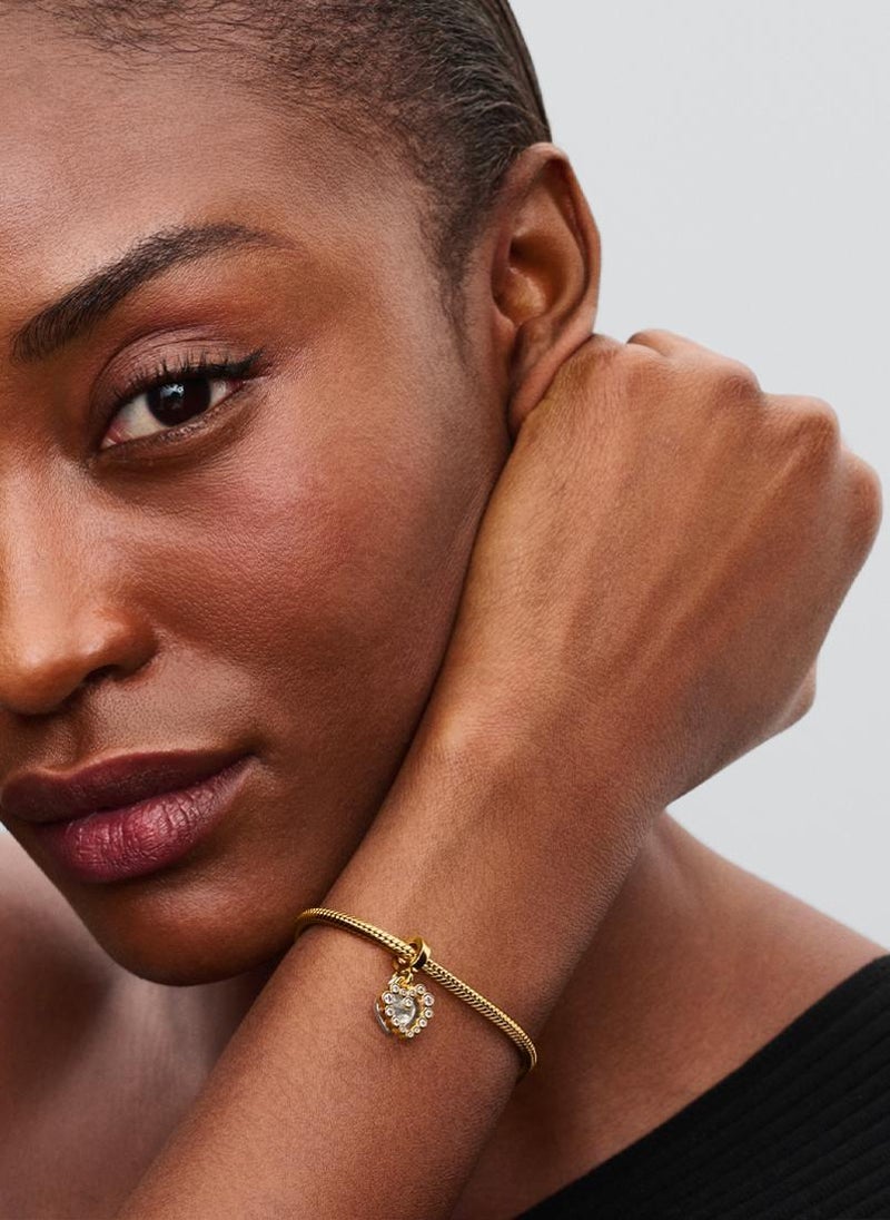 باندورا سحر لامع على شكل قلب مزدوج متدلٍ - Image 4