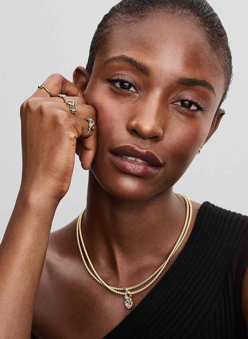 باندورا سحر لامع على شكل قلب مزدوج متدلٍ - Image 5