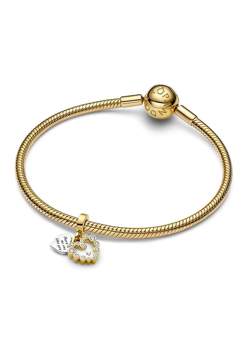 PANDORA Sparkling Heart Double Dangle Charm  - Image 1