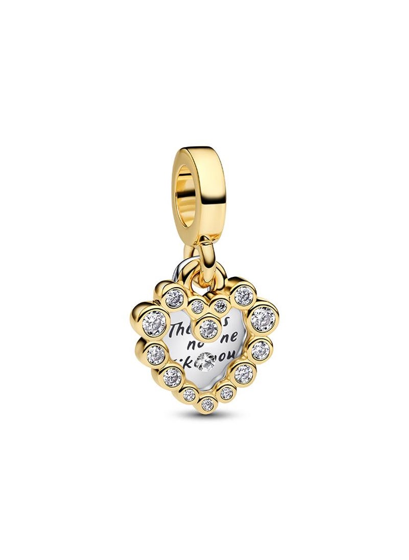 PANDORA Sparkling Heart Double Dangle Charm  - Image 3