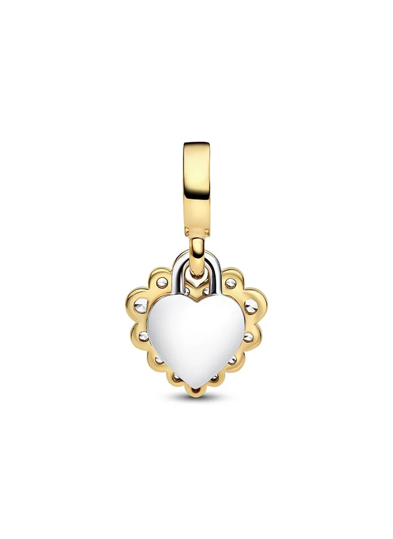 باندورا Sparkling Heart Double Dangle Charm