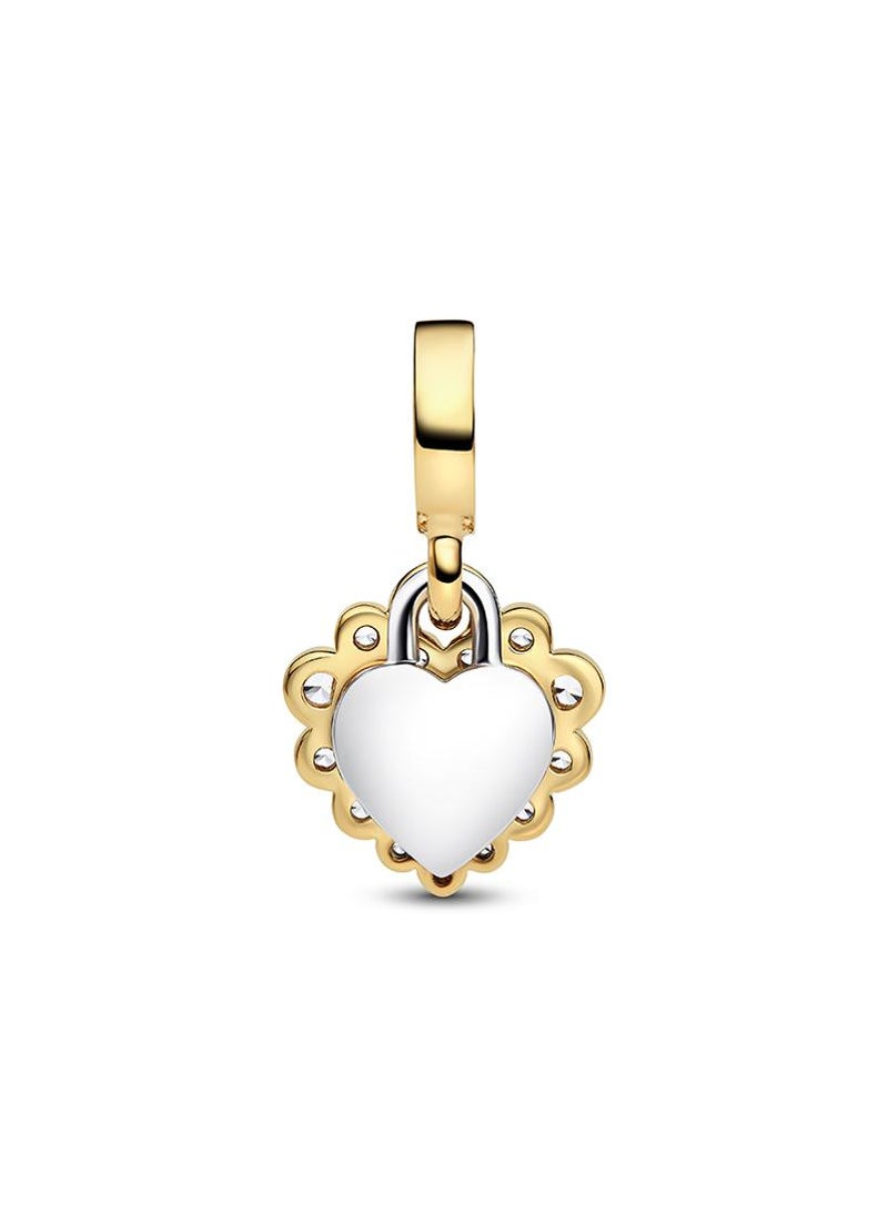 PANDORA Sparkling Heart Double Dangle Charm  - Image 2