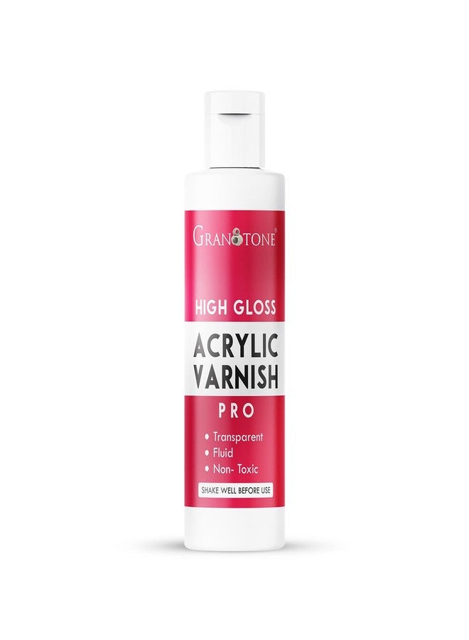GRANOTONE High Gloss Acrylic Varnish 100 ML Non Yellowing Non Toxic Anti Crazing Finish for Acrylic Painting Pro and Hobby Artists Made in India - Image 1