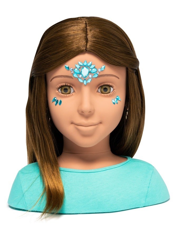 I'm a Girly - I'm A Stylist Styling Head Lucy – 13" Doll with Interchangeable Wigs, Magnetic Lashes, Hair Accessories, Earrings & Face Gems, High-Quality Synthetic Hair, Creative Styling & Makeup Play for Girls 8+ - Image 1