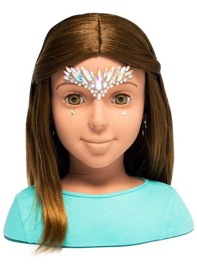 I'm a Girly - I'm A Stylist Styling Head Lucy – 13" Doll with Interchangeable Wigs, Magnetic Lashes, Hair Accessories, Earrings & Face Gems, High-Quality Synthetic Hair, Creative Styling & Makeup Play for Girls 8+ - Image 1