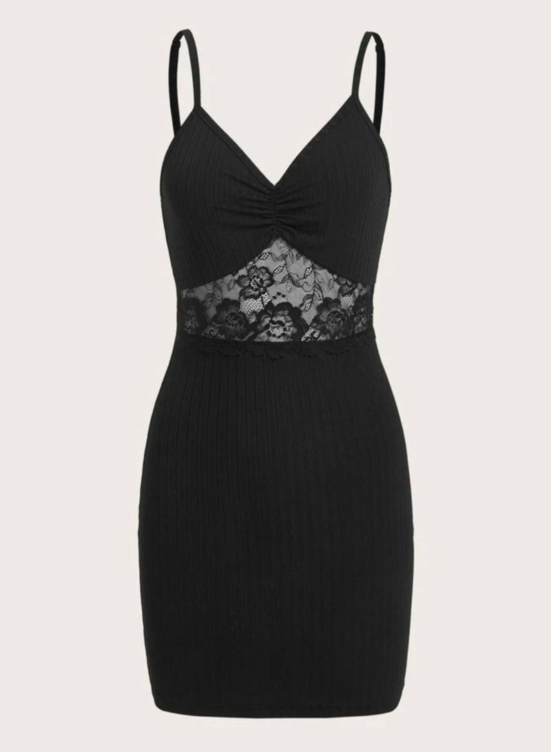 Black elegant casual dress  - Image 1