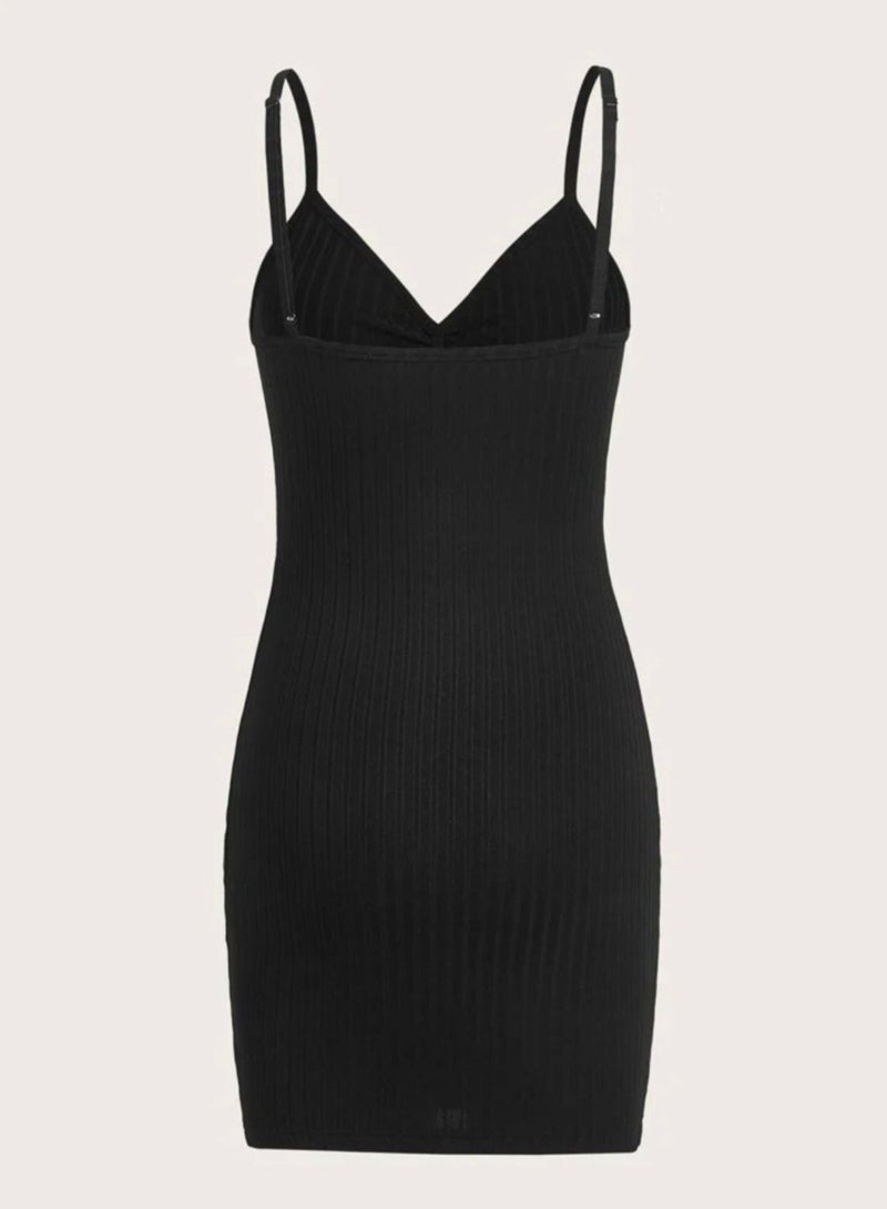 Black elegant casual dress  - Image 2