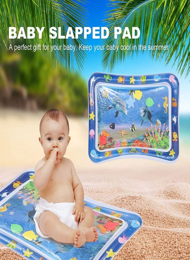 Natchcart Blue Silicone Set of 1 Kids Water Play Mat Toys Inflatable Tummy Time Leakproof Water Play Mat, Fun Activity Play Center Indoor and Outdoor Water Play Mat for Kids - Image 5