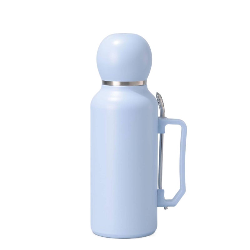 1300 ml Stainless Steel Coffee Mug with Straw Top - Image 4