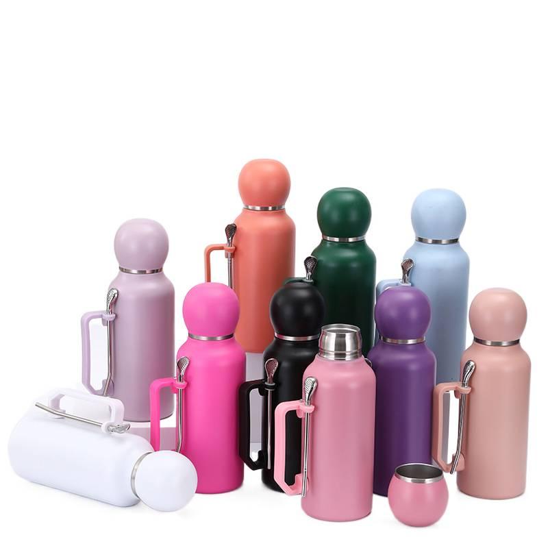 1300 ml Stainless Steel Coffee Mug with Straw Top - Image 2