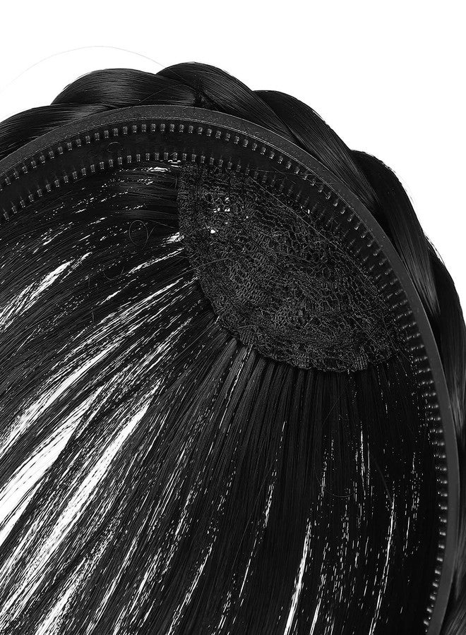 VIVIAN Synthetic Wigs Headband (Pack of 1) Front Hair Bangs Fringe (Black) Hair Extensions for Women - Image 4