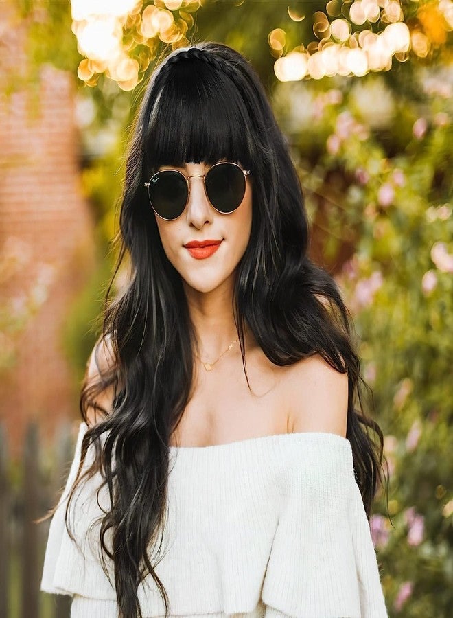 VIVIAN Synthetic Wigs Headband (Pack of 1) Front Hair Bangs Fringe (Black) Hair Extensions for Women - Image 2