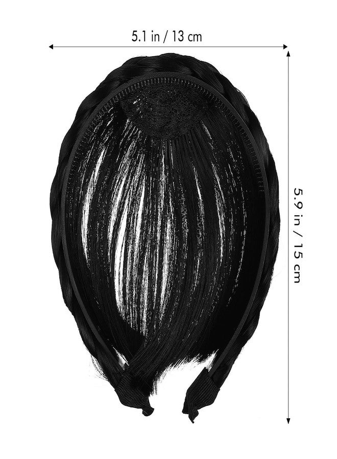 VIVIAN Synthetic Wigs Headband (Pack of 1) Front Hair Bangs Fringe (Black) Hair Extensions for Women - Image 3