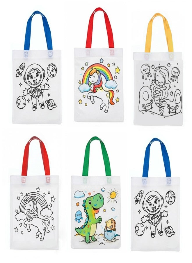 SNAPTRON DIY Return Gifts For Kids Birthday - 6Pcs Return Gift Bags For Kids/ Goody Bags/Goodies Bag Children 4 5 6 7 8 Years Old/ Colouring Bags/Gift bag for kids/ Best Return Gifts for Kids - Image 1