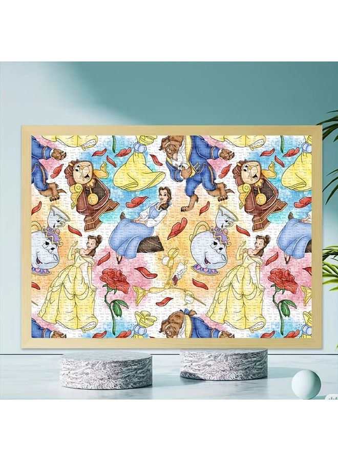 1000PCS Beauty And The Beast Wooden Jigsaw Puzzle Family Game Home Decor Gift - Image 2