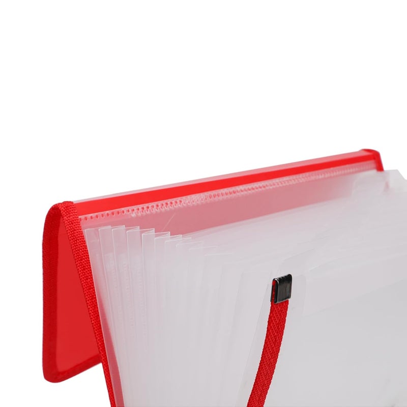 Neomate 13-Pocket Expanding File Organizer | Durable Accordion Folder for Documents, Certificates, and Office Use | Red - Image 4
