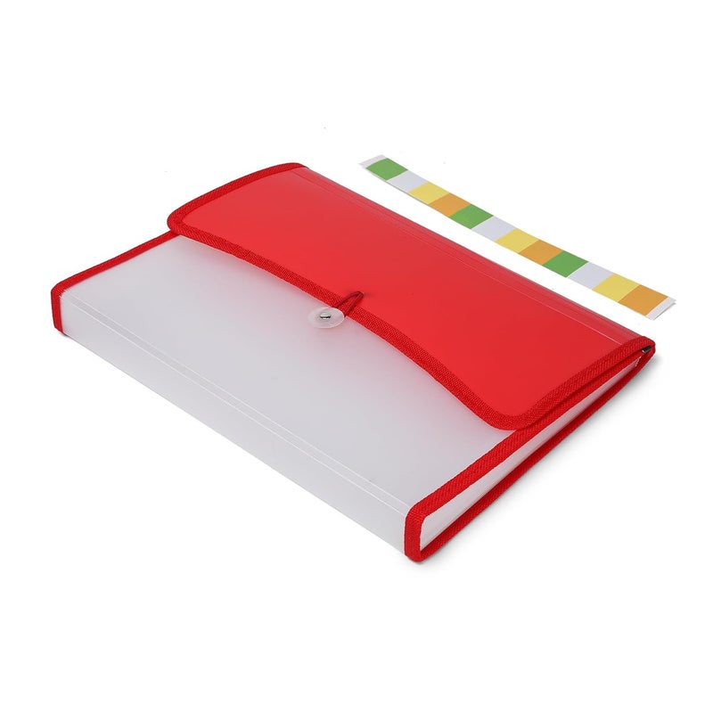 Neomate 13-Pocket Expanding File Organizer | Durable Accordion Folder for Documents, Certificates, and Office Use | Red - Image 3